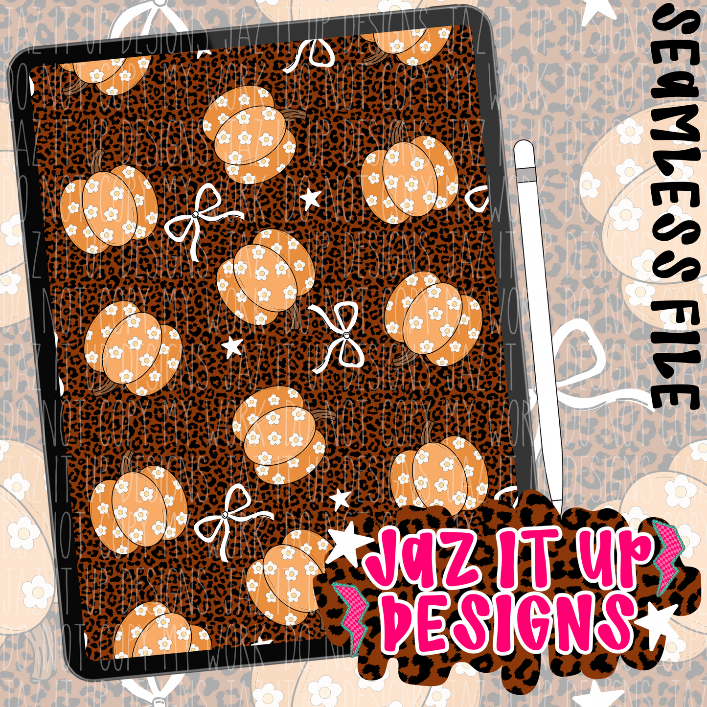 FLORAL PUMPKINS SEAMLESS