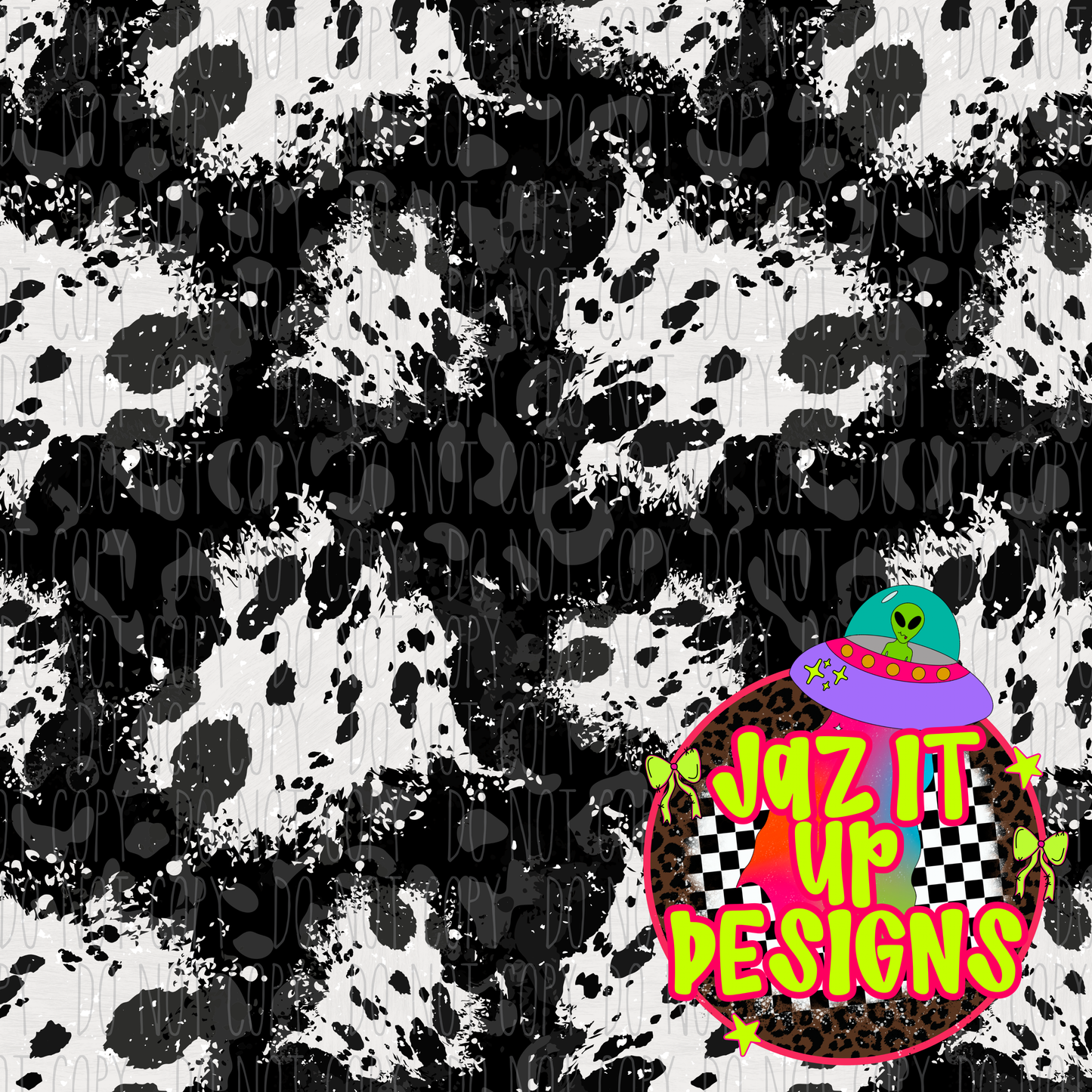 *Digital File* Cow Leopard Brush 300DPI Seamless File