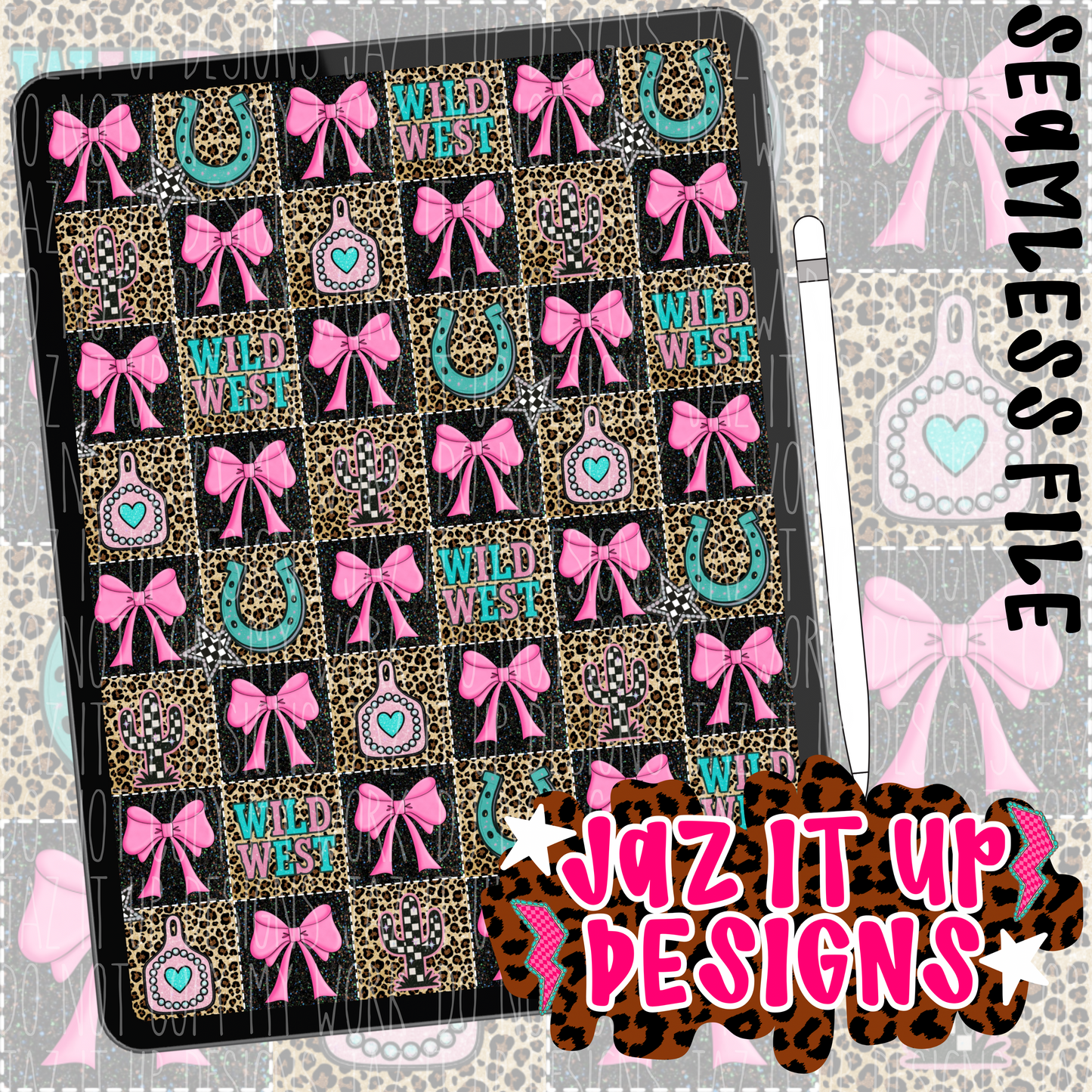 WILD WEST CHECK SEAMLESS