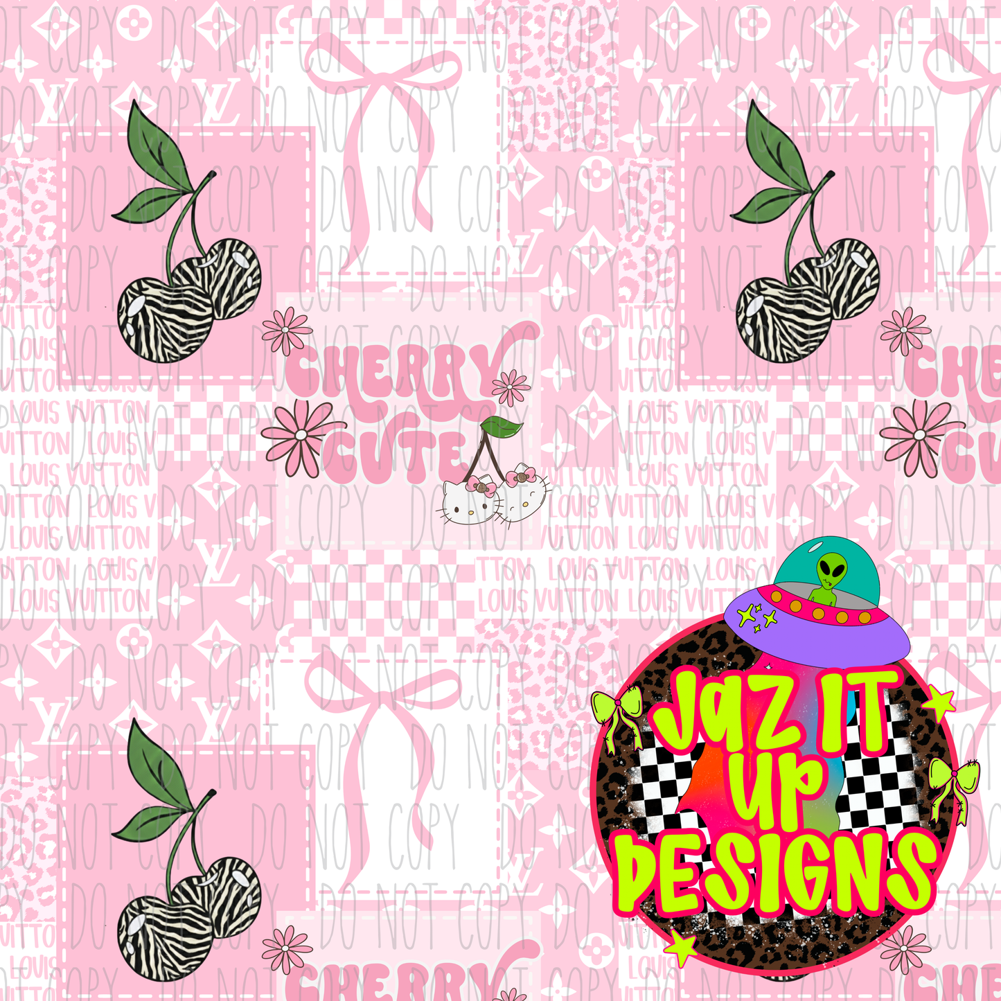 *Digital File* Cherry Cute Patch 300DPI Seamless File