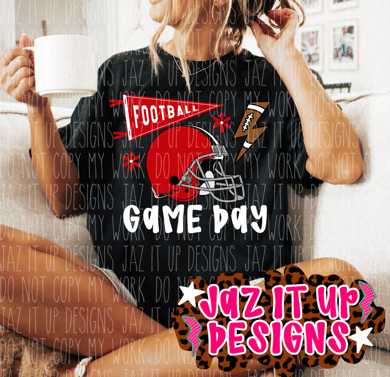 GAME DAY - RED HELMET PNG