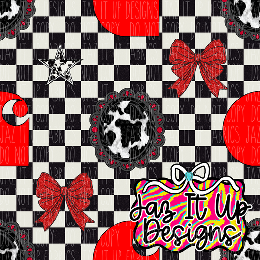 *Digital File* Cow Concho Car 300DPI Seamless File