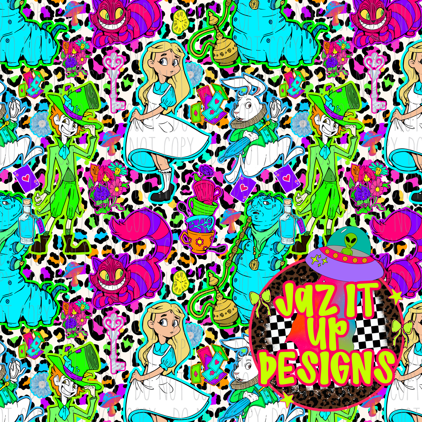 *Digital File* Neon Wonderland 300DPI Seamless File