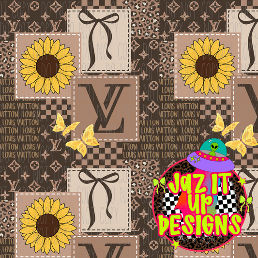 *Digital File* Boujee Sunflower Patch 300DPI Seamless File