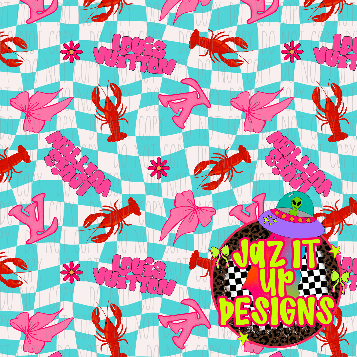 *Digital File* Boujee Crawfish 300DPI Seamless File