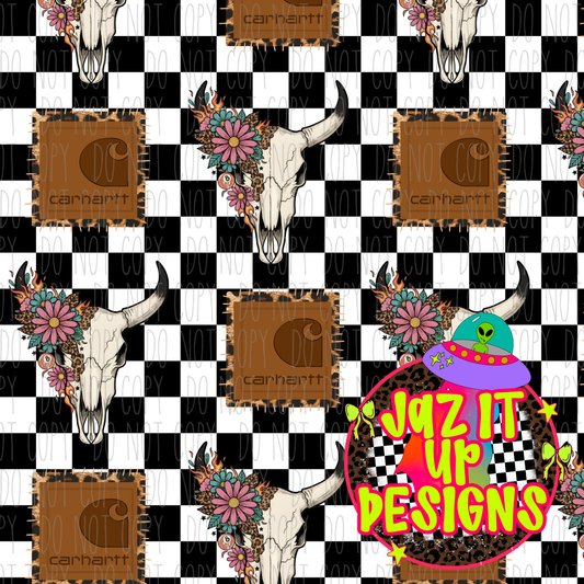 *Digital File* Steer Car 300DPI Seamless File