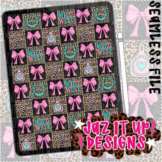 WILD WEST CHECK SEAMLESS