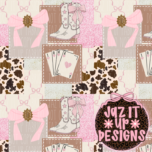 *Digital File* Pink Western Patch 300DPI Seamless File