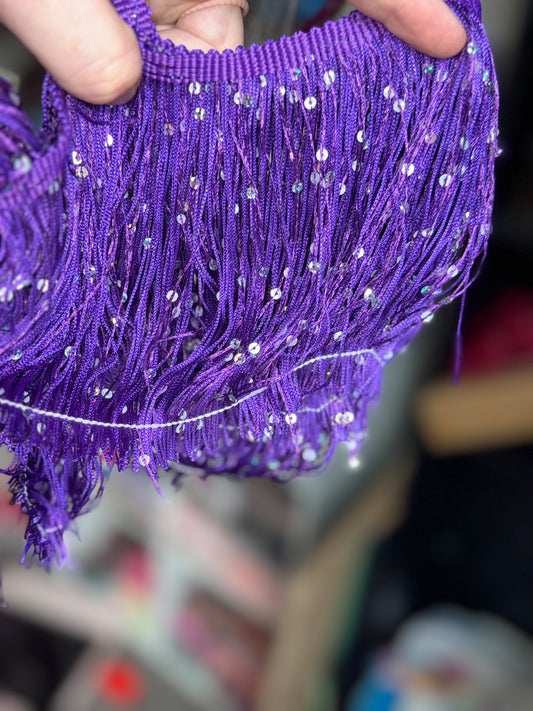Purple Sequin Fringe