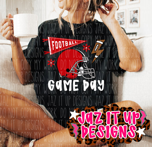 GAME DAY - RED HELMET PNG