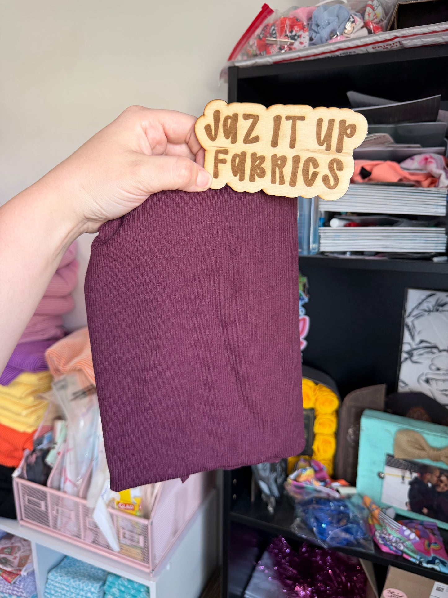 Maroon 2x2 Skinny Rib 1Y