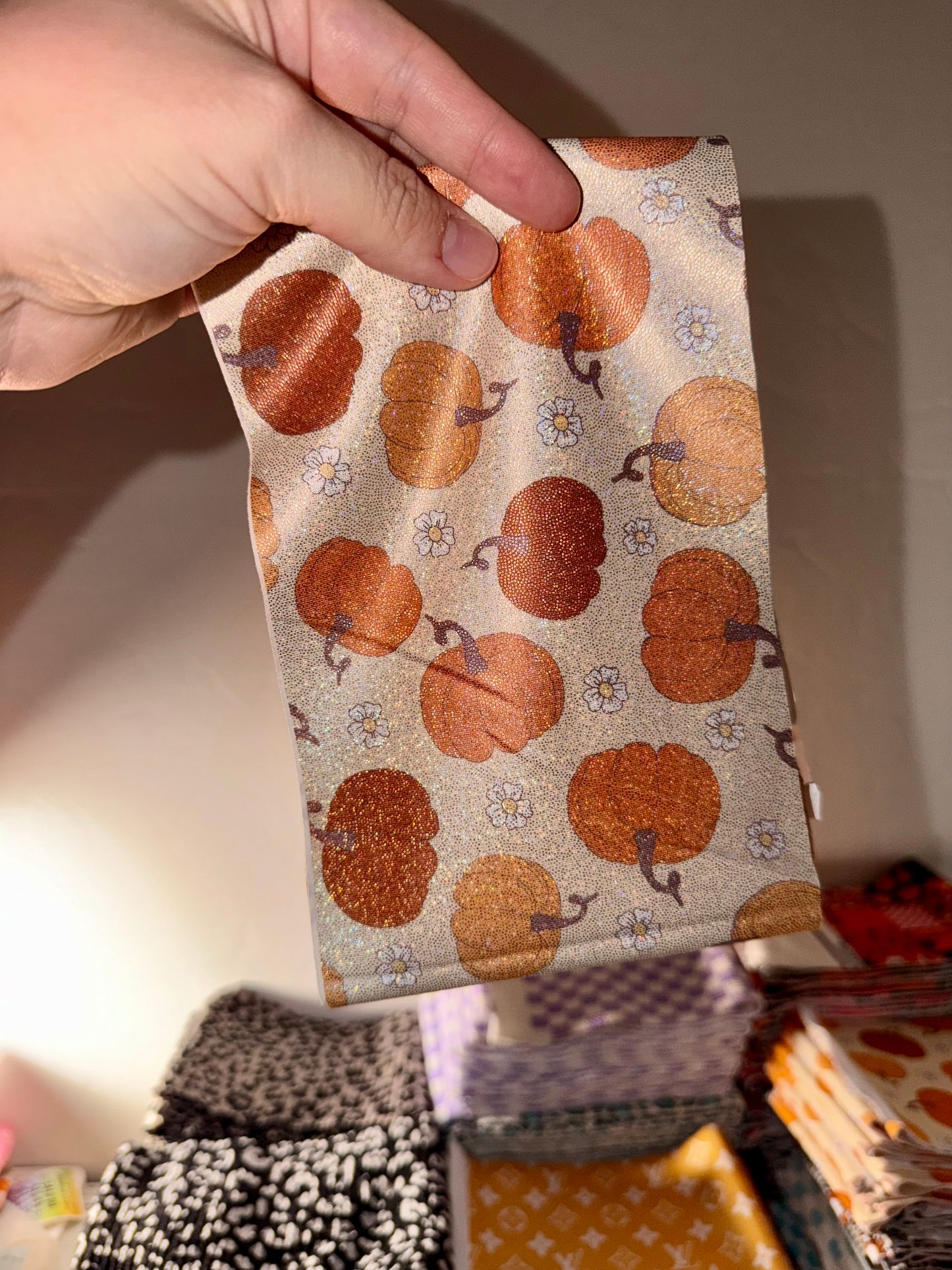 5xWOF GLITHOLO FLORAL PUMPKINS