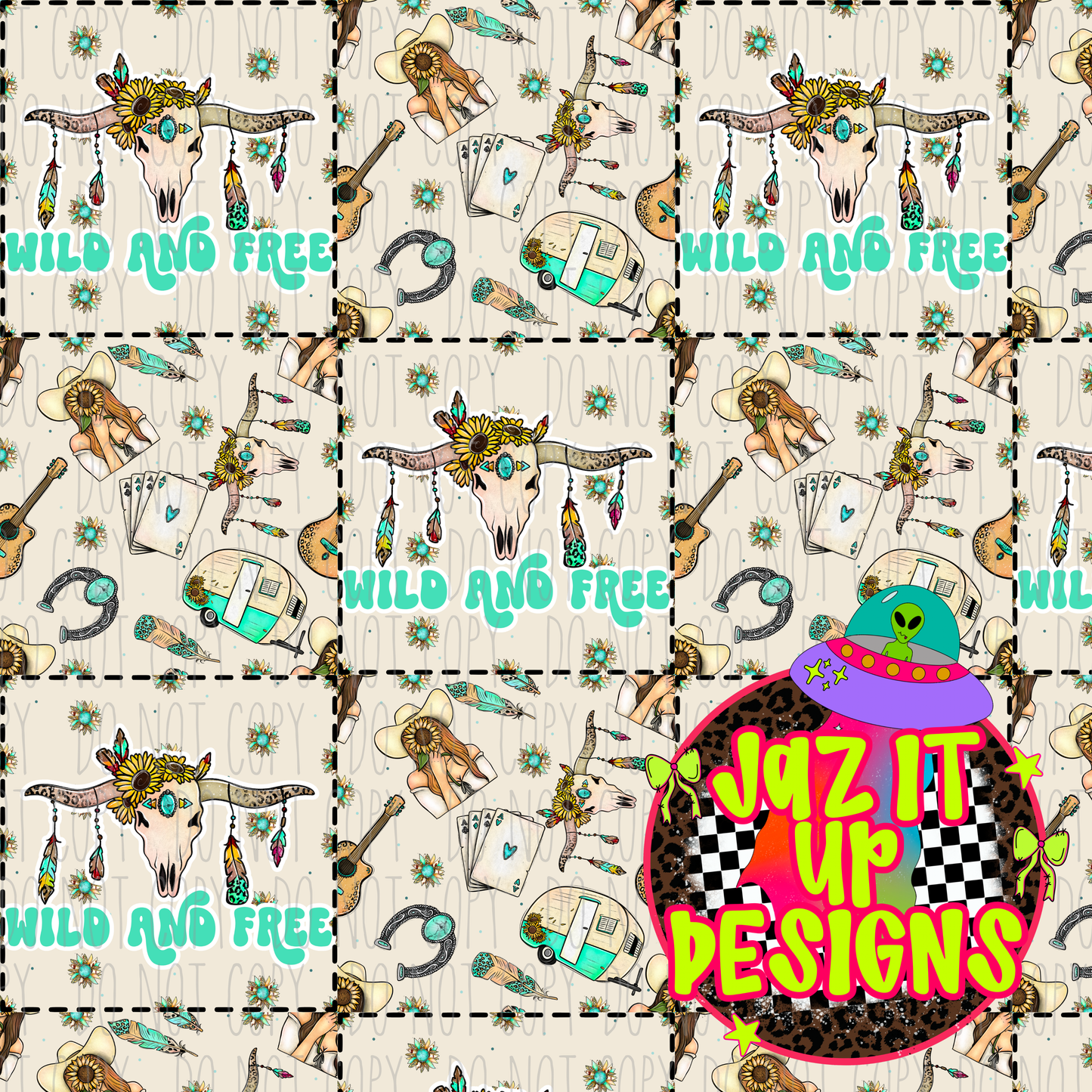 *Digital File* Wild & Free 300DPI Seamless File