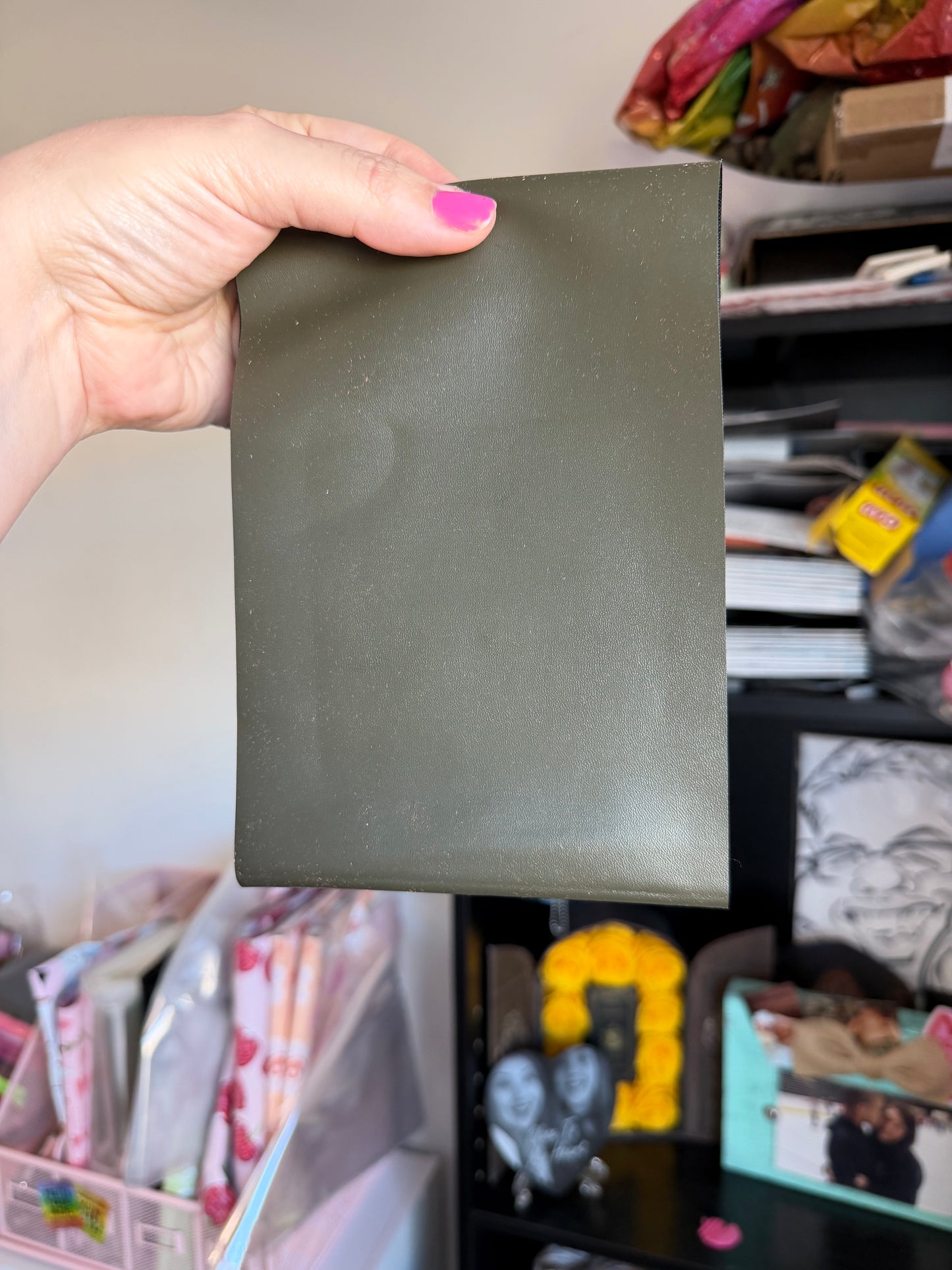 5xWOF PLEATHER OLIVE