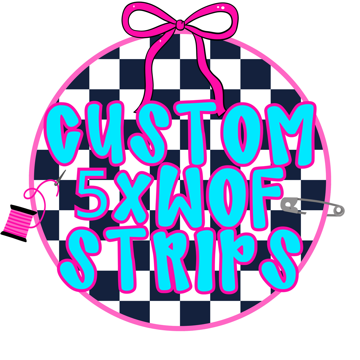 CUSTOM PRINT FABRIC STRIPS 5xWOF