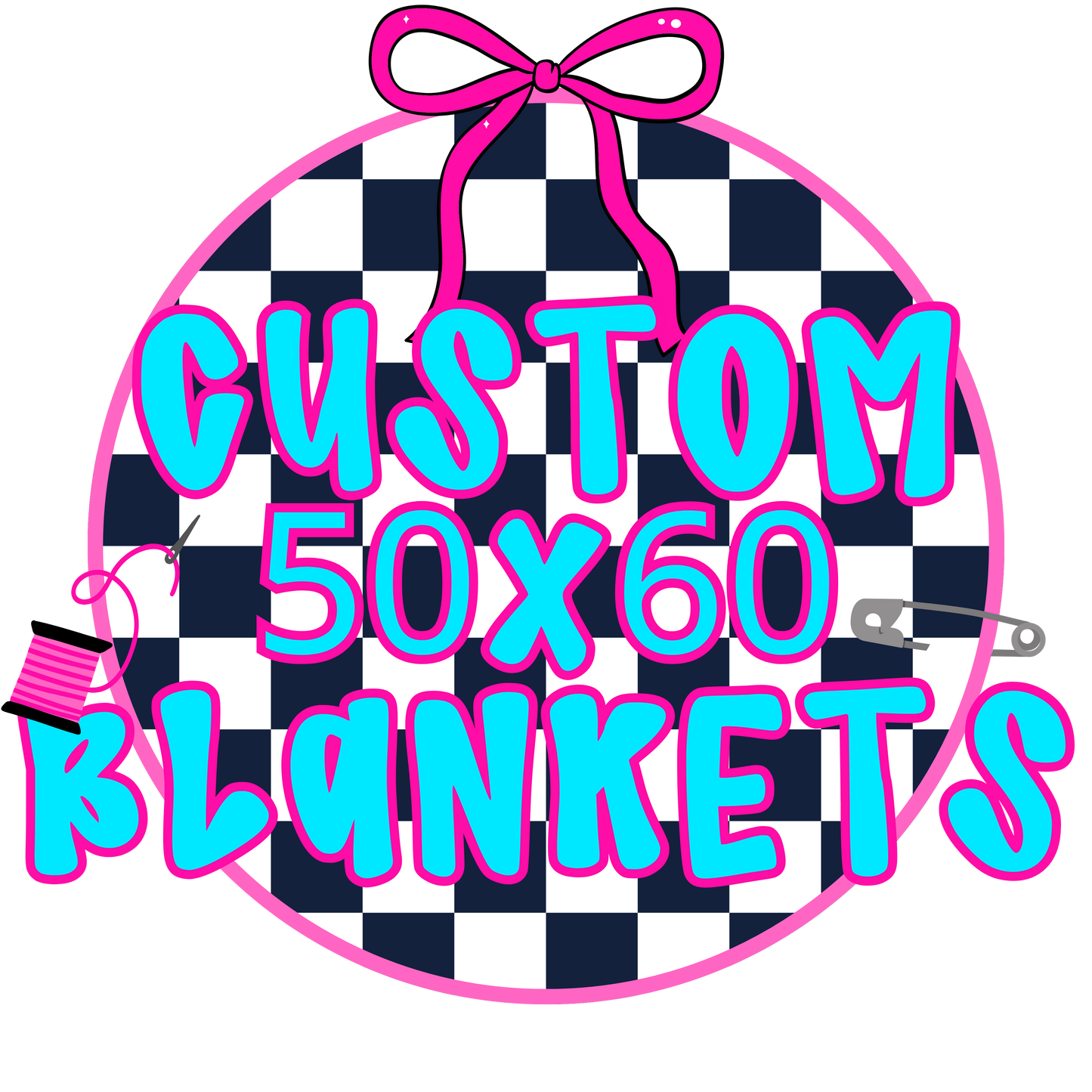 CUSTOM 50x60 MINKY BLANKETS