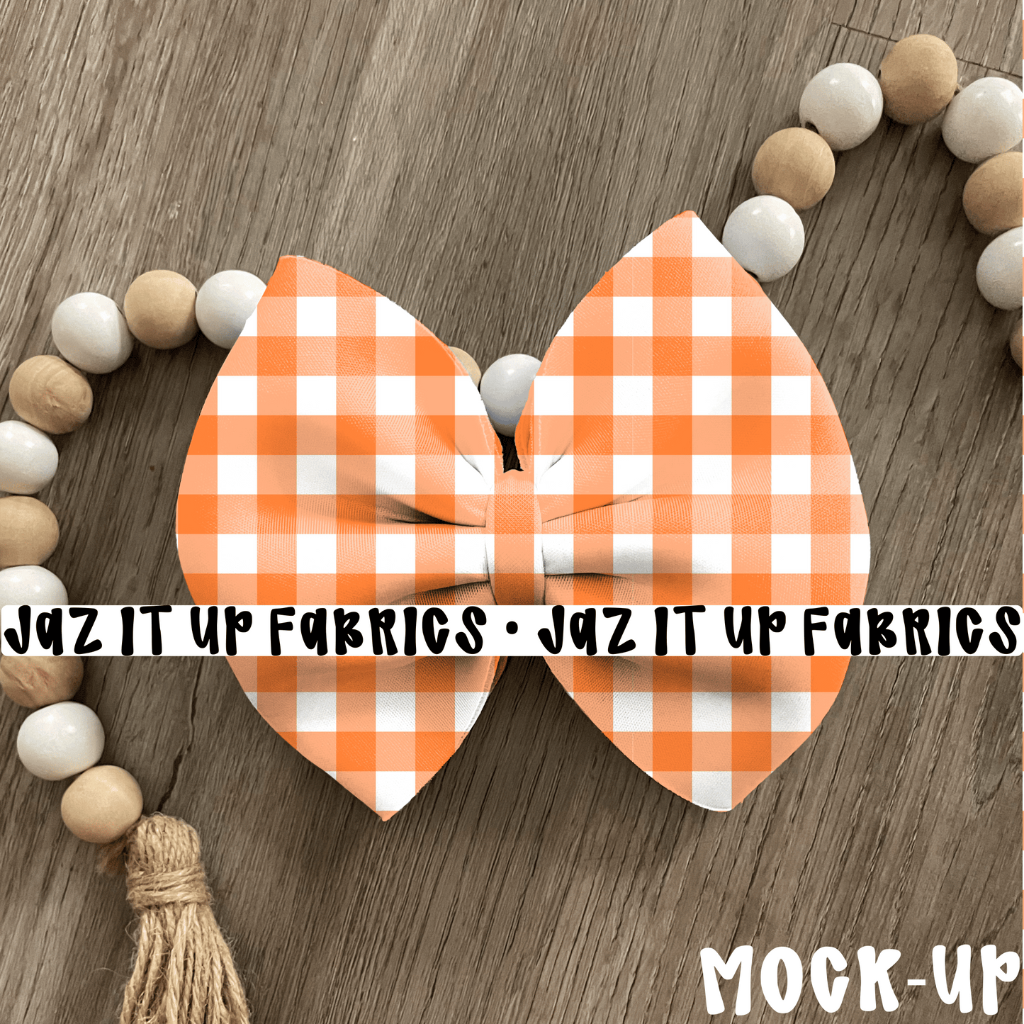 5xWOF THIN SCUBA ORANGE GINGHAM