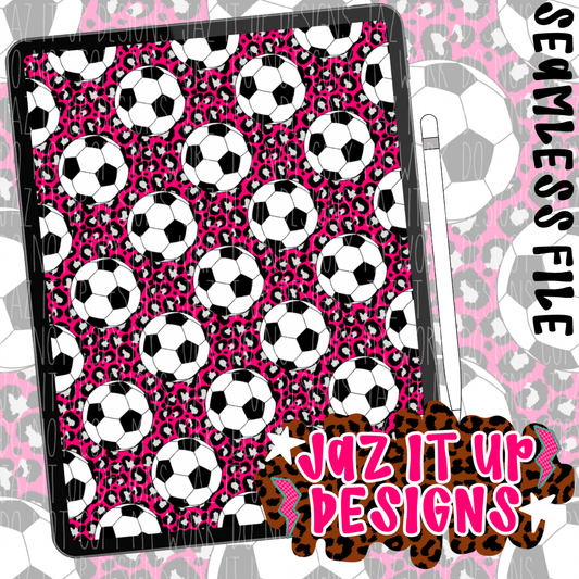 PINK LEOP SOCCER SEAMLESS