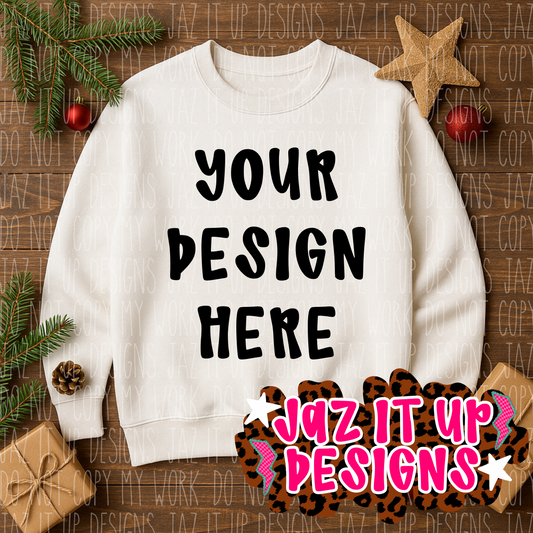 WHITE SWEATSHIRT MOCKUP